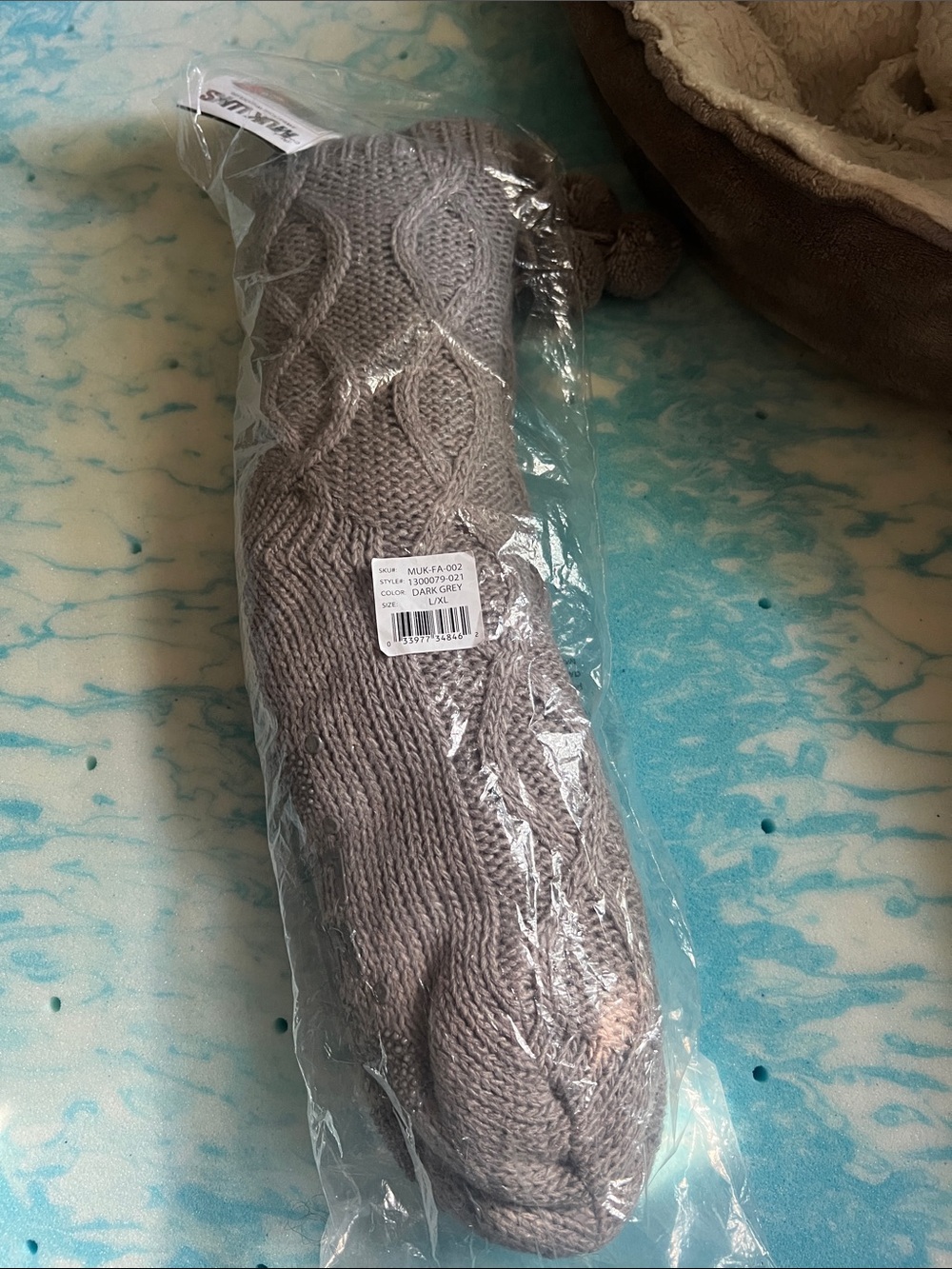 Muk Luks Cable Knit Scarf - Gray